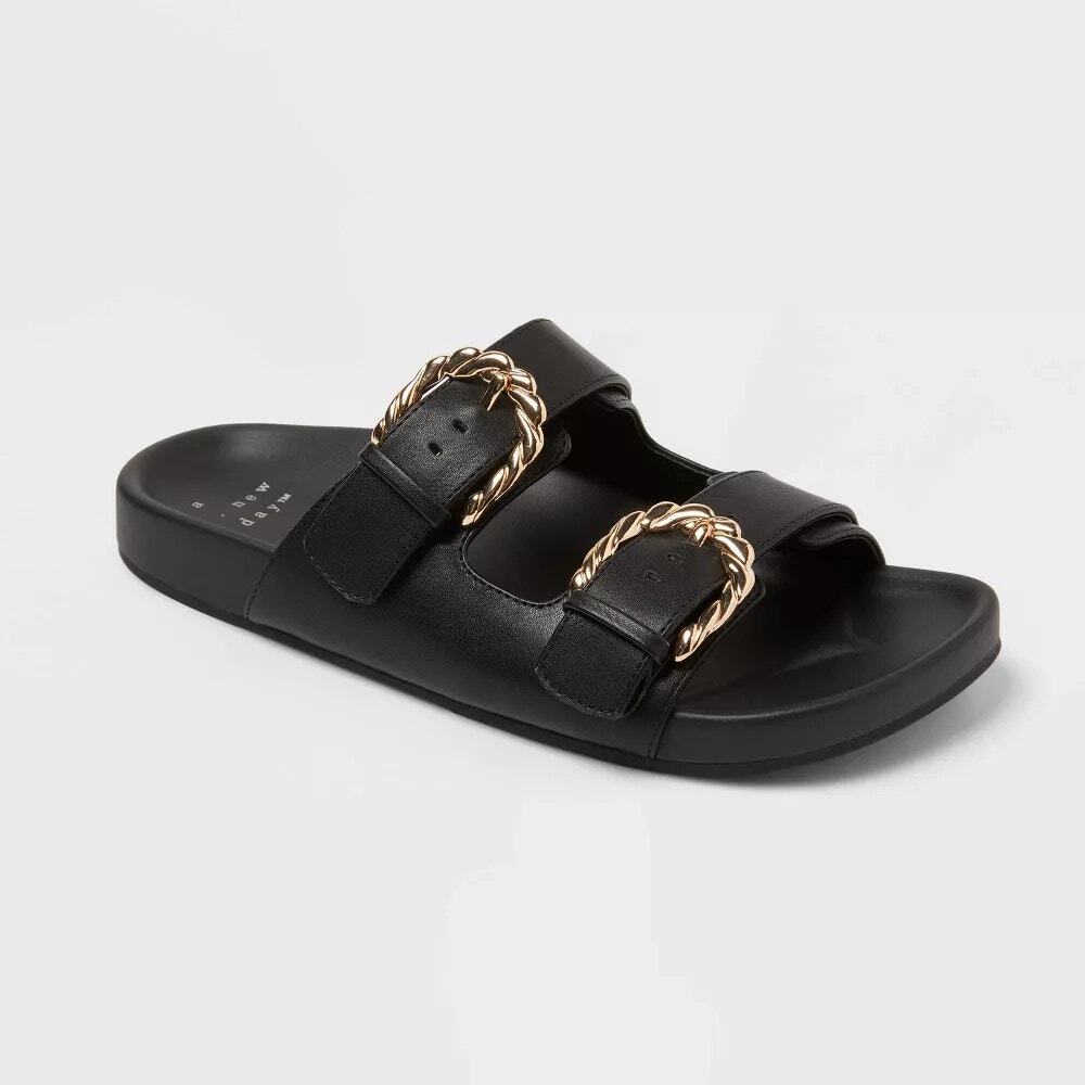 Women’s Koda Sandals with Memory Foam Insole - A New Day - Black 9.5